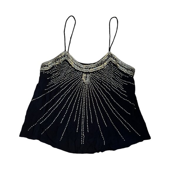 Free People Tops - Free People Starburst Beaded Tank Top Size Small
